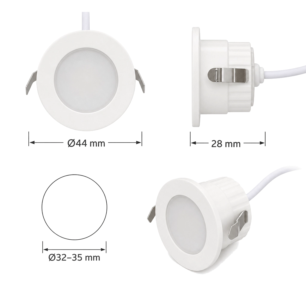 Rozměry a montážní otvor svítidla S3W-100 mini